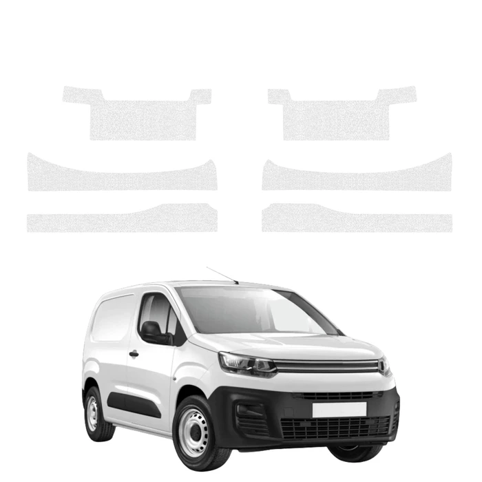 GrizzGlass HeavyDuty Clear Door Sill With Notches Protective Film Citroen Berlingo VAN (2018-2026) [6in1]