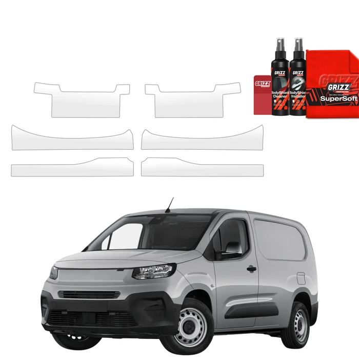 GrizzGlass BodyShield Door Sill With Notches Protective Film Fiat Doblo Cargo (2018-2026) [6in1]