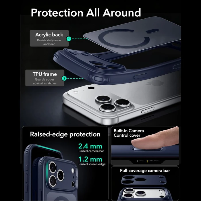 ESR Classic Hybrid MagSafe Apple iPhone 17 Pro Max / 18 Pro Max Frosted Blue