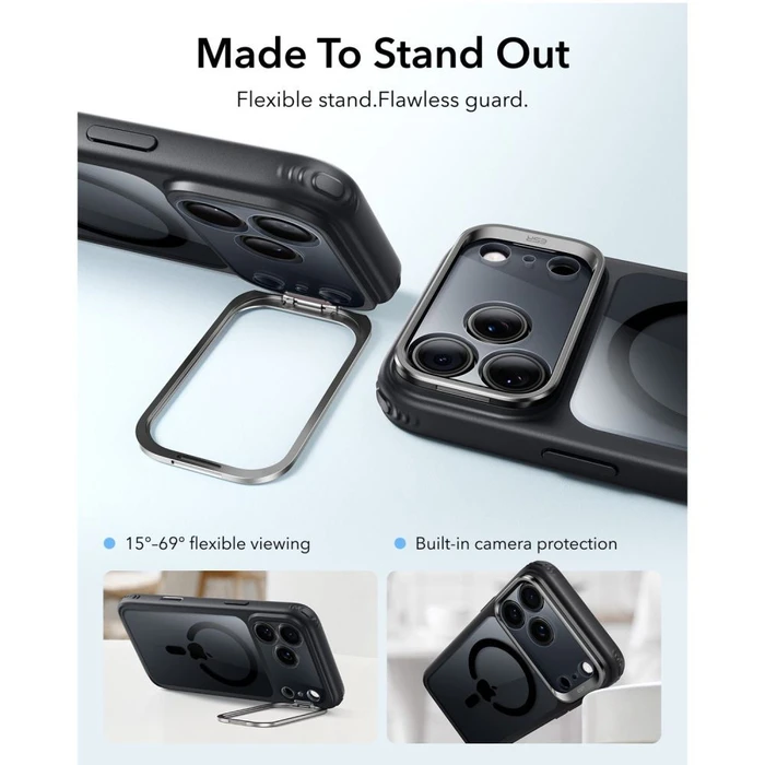 ESR Classic Hybrid Kickstand MagSafe Apple iPhone 17 Pro Max / 18 Pro Max Clear/black