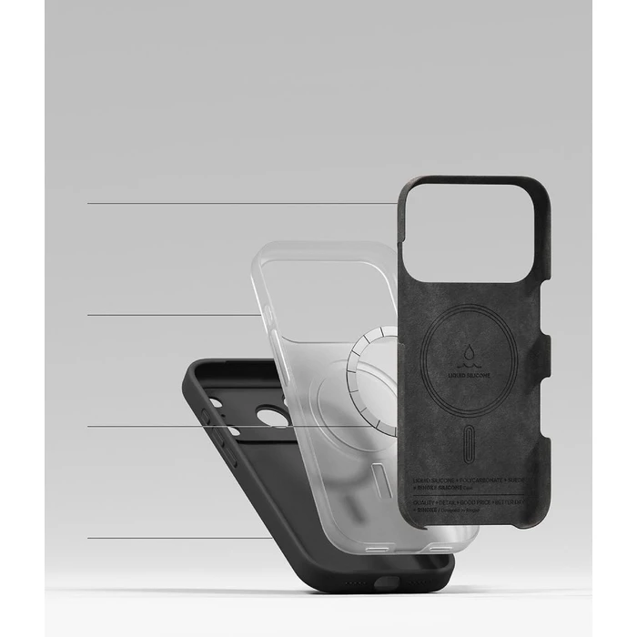 Ringke Silicone Magnetic MagSafe Apple iPhone 18 Pro Max Black