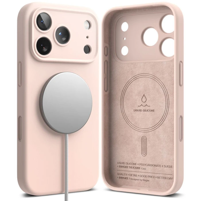 Ringke Silicone Magnetic MagSafe Apple iPhone 18 Pro Max Pink Sand