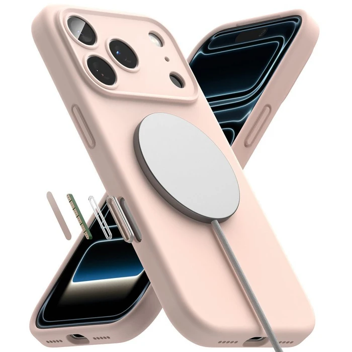 Ringke Silicone Magnetic MagSafe Apple iPhone 18 Pro Max Pink Sand