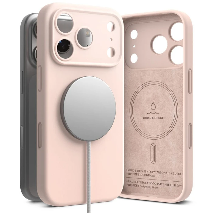 Ringke Silicone Magnetic MagSafe Apple iPhone 18 Pro Pink Sand