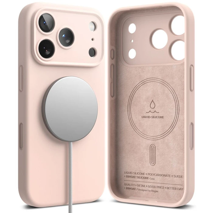 Ringke Silicone Magnetic MagSafe Apple iPhone 18 Pro Pink Sand