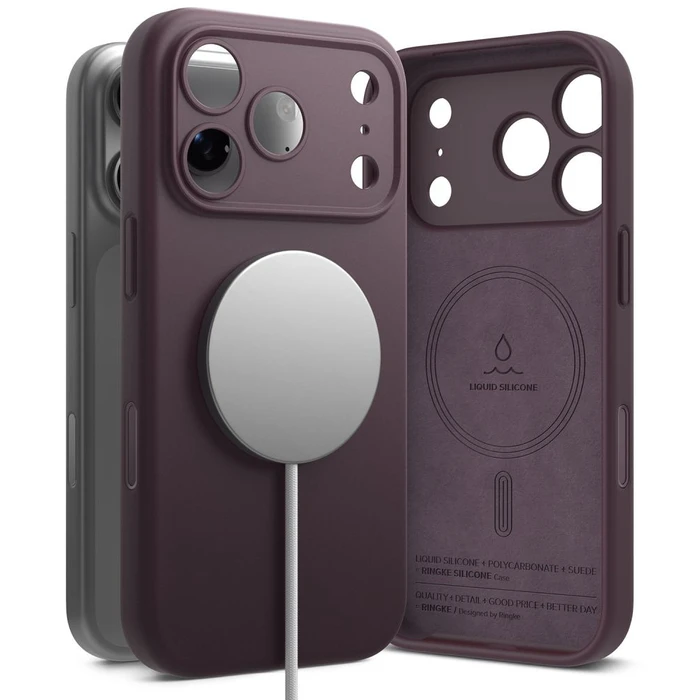 Ringke Silicone Magnetic MagSafe Apple iPhone 18 Pro Dark Cherry