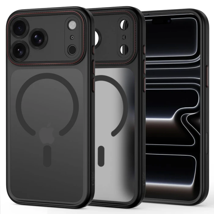 Tech-Protect MagCam MagSafe Apple iPhone 17 Pro Max / 18 Pro Max Matte Black/red