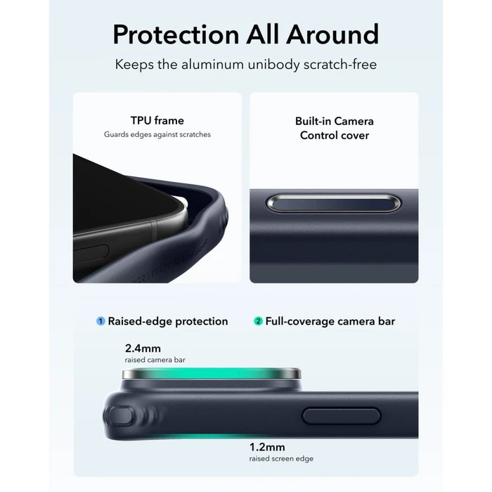 ESR Classic Hybrid Kickstand MagSafe Apple iPhone 17 Pro / 18 Pro Frosted Blue