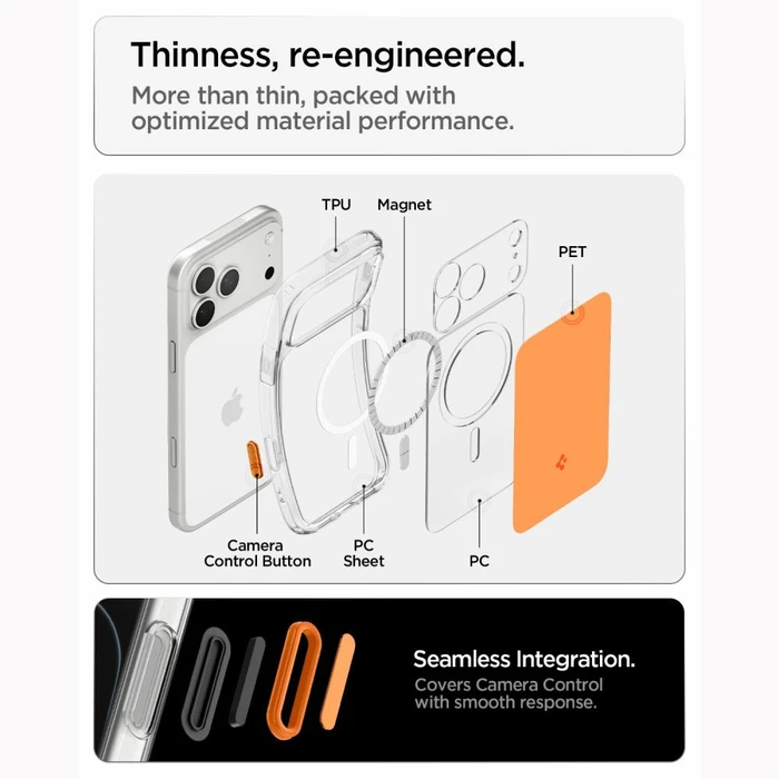 Spigen Ultra Hybrid T MagSafe Apple iPhone 17 Pro Max / 18 Pro Max Glossy Orange