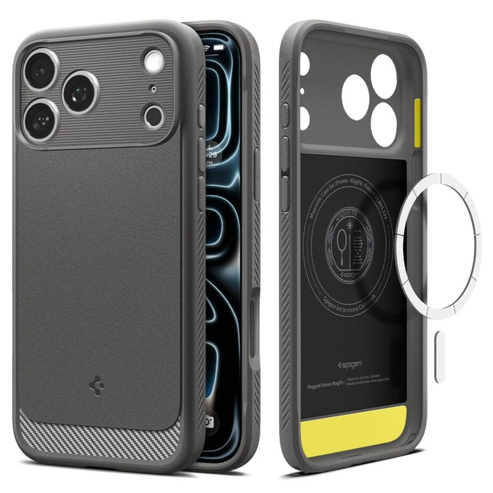 Spigen Rugged Armor MagSafe Apple iPhone 17 Pro / 18 Pro Grey