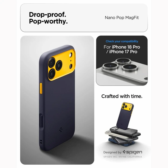 Spigen Nano Pop MagSafe Apple iPhone 17 Pro / 18 Pro Blueberry Navy