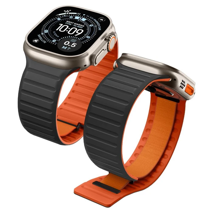 Spigen Athlex Air M Apple Watch 8 / 9 / 10 / 11 / SE / Ultra 44/45/46/49 mm Active Black/orange