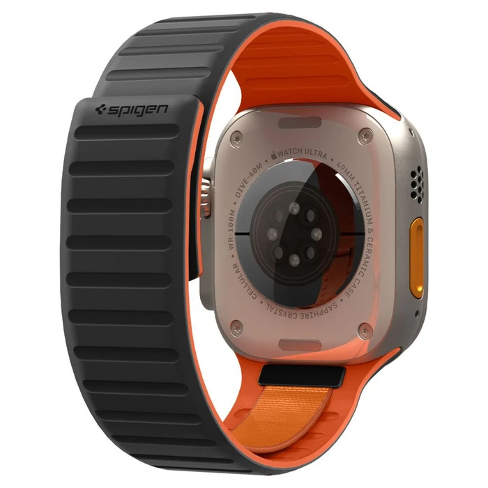 Spigen Athlex Air M Apple Watch 8 / 9 / 10 / 11 / SE / Ultra 44/45/46/49 mm Active Black/orange