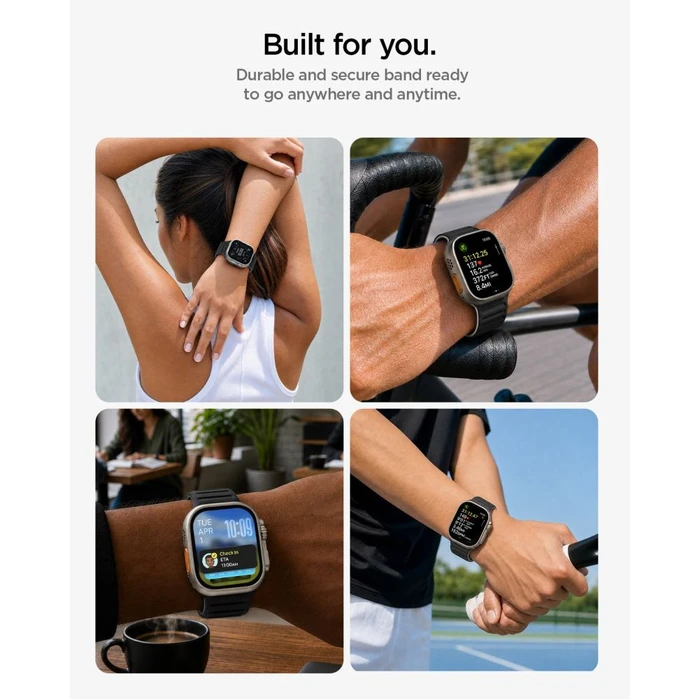 Spigen Athlex Air M Apple Watch 8 / 9 / 10 / 11 / SE / Ultra 44/45/46/49 mm Active Black/grey