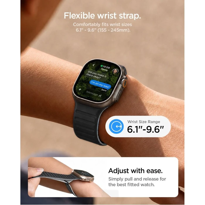 Spigen Athlex Air M Apple Watch 8 / 9 / 10 / 11 / SE / Ultra 44/45/46/49 mm Active Black/grey