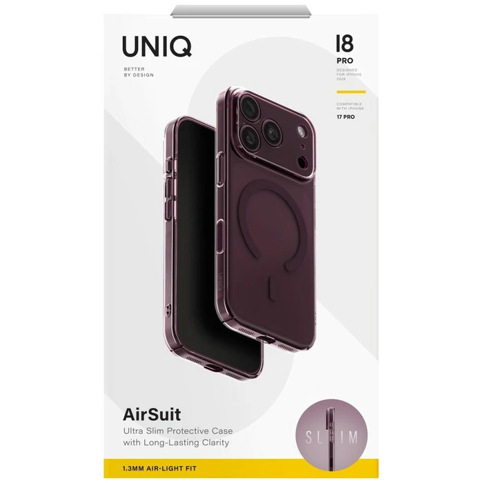 UNIQ Airsuit Apple iPhone 18 Pro / 17 Pro Magclick Charging burgundy