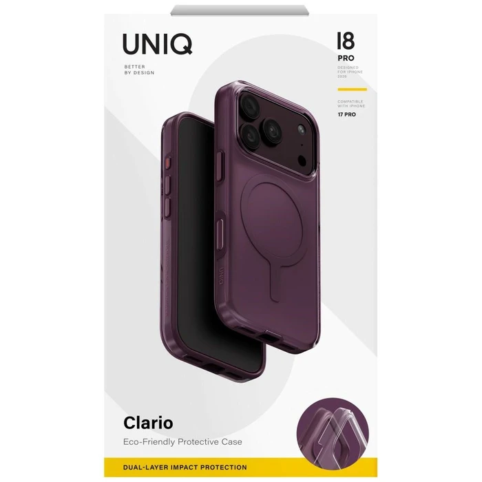 UNIQ Clario Apple iPhone 18 Pro / 17 Pro Magclick Charging eco purple