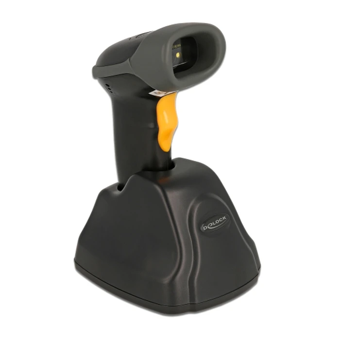 Barcode Scanner Delock 90550, 1D & 2D, ασύρματο, με Βάση Φόρτισης, μαύρο
