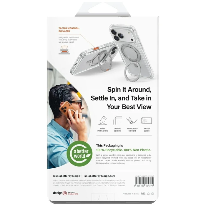 UNIQ Swivix Apple iPhone 17 360 Rotating Kickstand clear