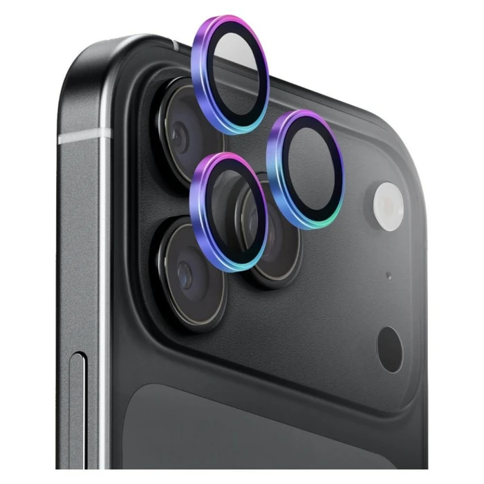 UNIQ Optix Aluguard (DX2) Camera Lens Protector Apple iPhone 18 Pro / iPhone 18 Pro Max iridescent with applicator