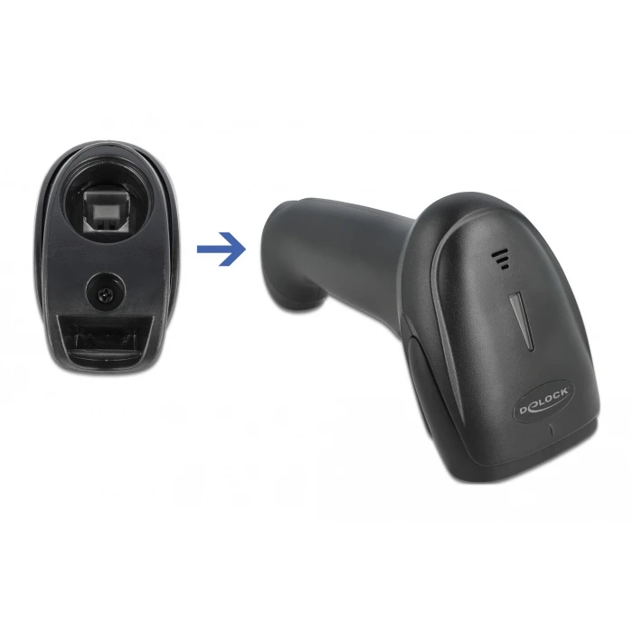 Barcode Scanner Delock 1D & 2D 90562, 2.4 GHz/Bluetooth/USB, μαύρο