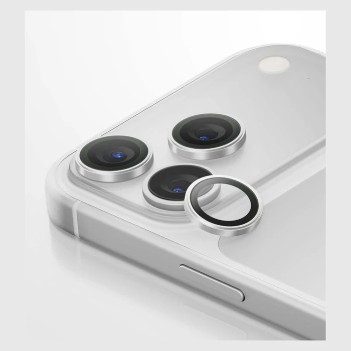 UNIQ Optix Aluguard (DX2) Camera Lens Protector Apple iPhone 18 Pro / iPhone 18 Pro Max silver with applicator