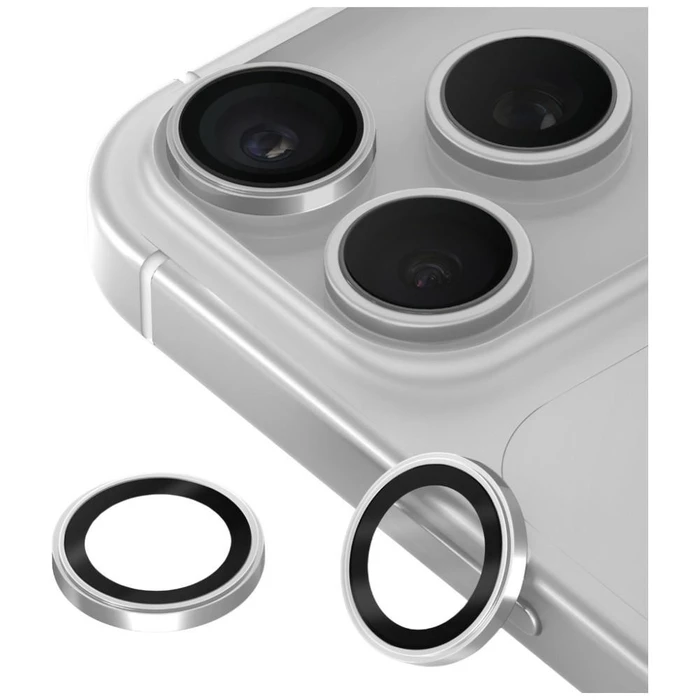 UNIQ Optix Prime Camera Lens Protector Apple iPhone 18 Pro / iPhone 18 Pro Max silver with applicator