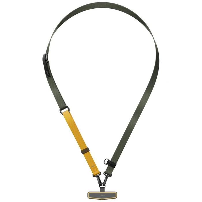 UNIQ Vista 2in1 Universal phone lanyard deep forest/canary yellow