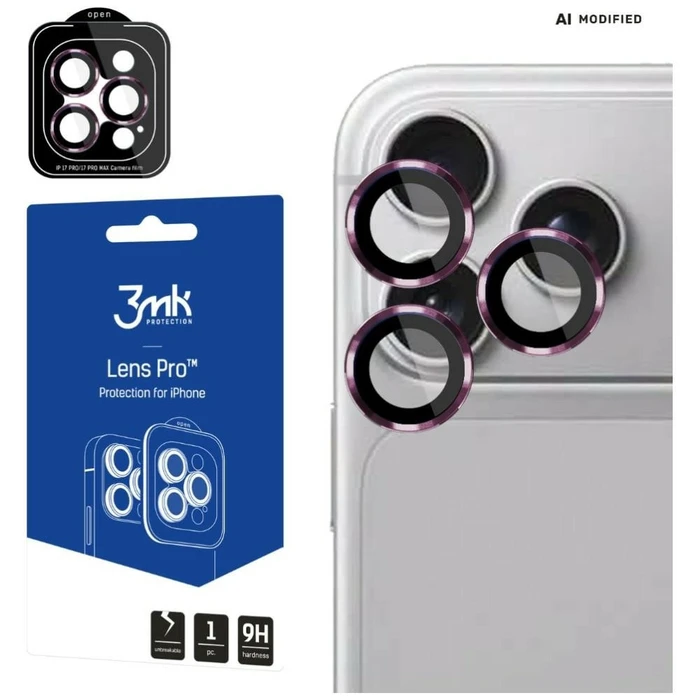 3MK Lens Protection Pro Apple iPhone 18 Pro / 18 Pro Max burgundy