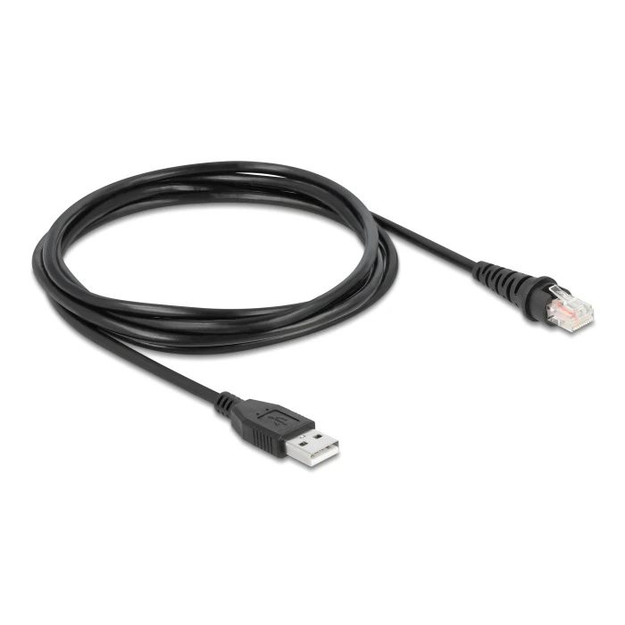 Καλώδιο POS USB Delock σε Rj50 90598 για Aξεσουάρ POS, 1.5M, Μαύρο