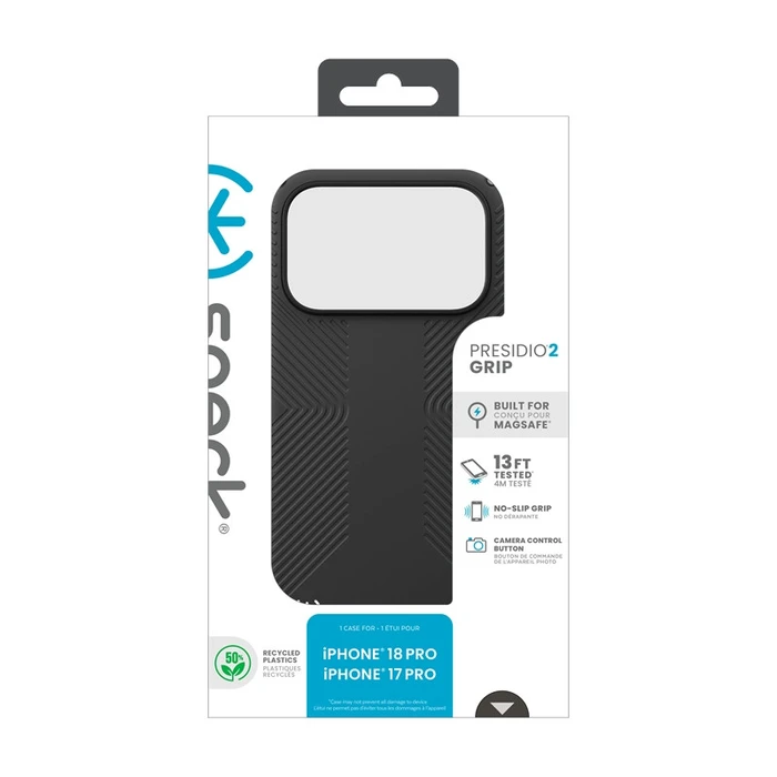 Speck Presidio2 Grip MagSafe Apple iPhone 18 Pro / 17 Pro (Black)