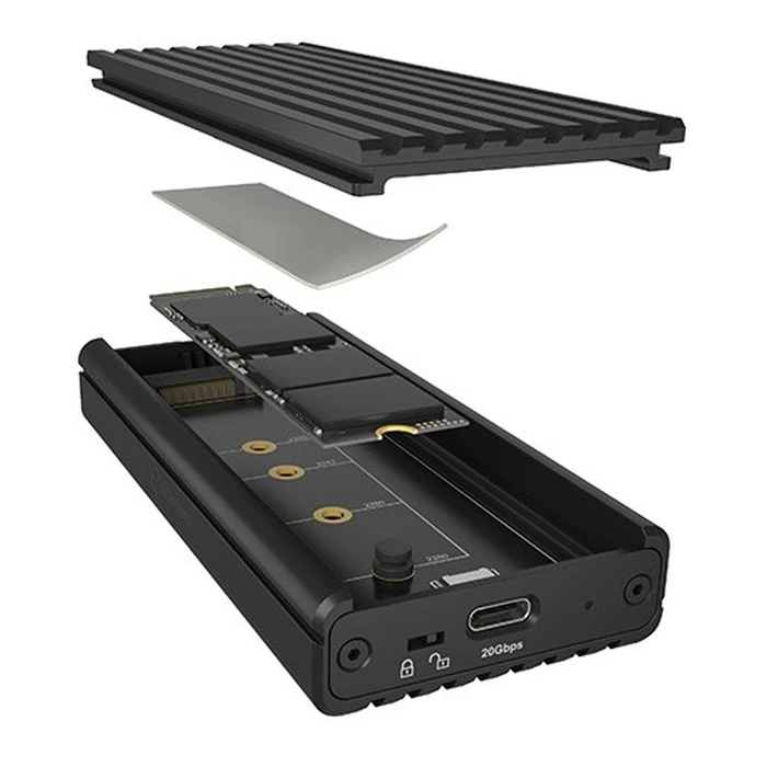 Θήκη για Σκληρό Δίσκο Icy Box IB-1917M-C32 NVMe USB 3.2 Gen 2x2