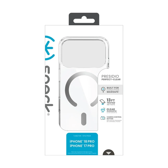 Speck Presidio Perfect Clear MagSafe Apple iPhone 18 Pro / 17 Pro (Clear)