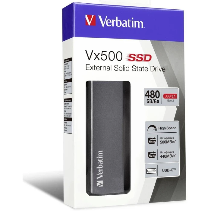 Εξωτερικός Σκληρός Δίσκος 480GB Verbatim USB 3.1 Store n Go Vx500