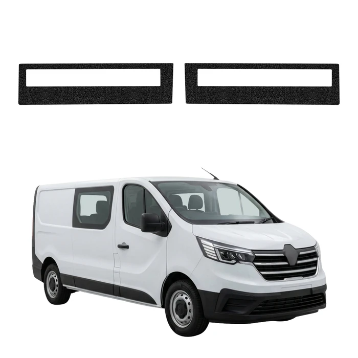 GrizzGlass HeavyDuty Black Door Sill Protective Film Renault Traffic E-Tech 3 Facelift (2021-2026) [2in1]