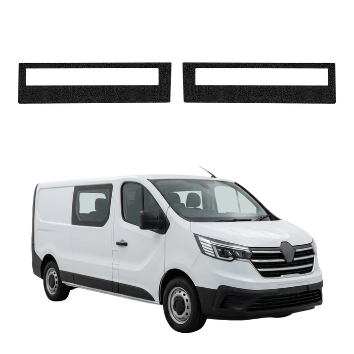 GrizzGlass HeavyDuty Black Door Sill Protective Film Renault Traffic 3 Facelift (2020-2026) [2in1]