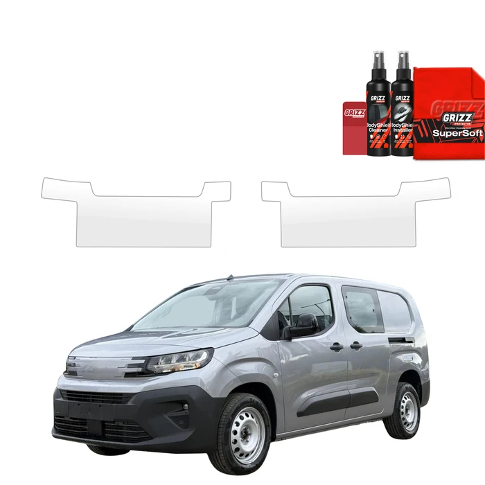 GrizzGlass BodyShield Front Door Sill Protective Film Peugeot Partner (2018-2026) [2in1]