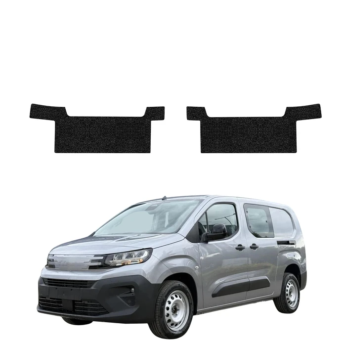 GrizzGlass HeavyDuty Black Front Door Sill Protective Film Peugeot Partner (2018-2026) [2in1]