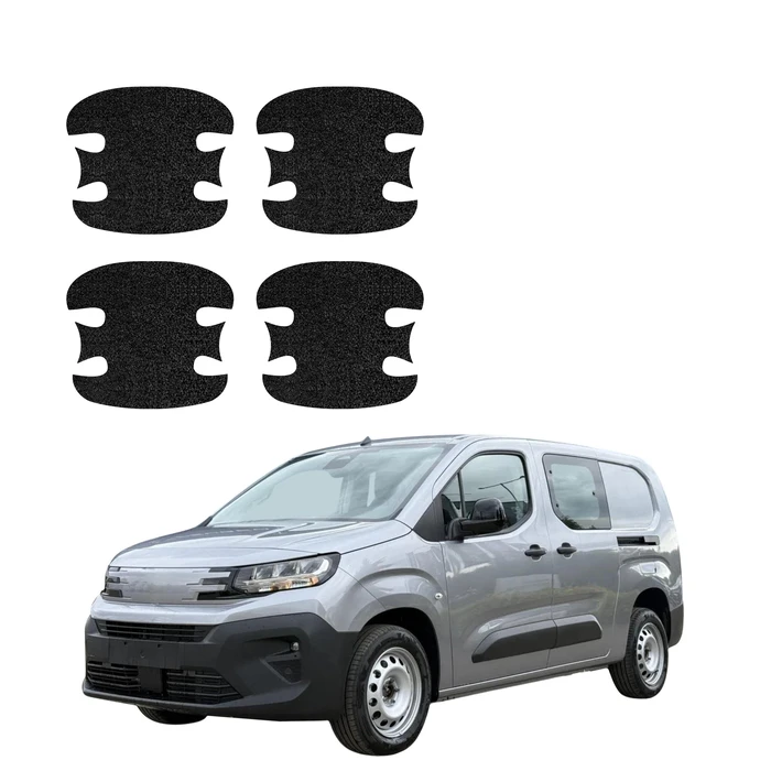 GrizzGlass HeavyDuty Black Door Handle Protective Film Peugeot Partner (2018-2026) [4in1]