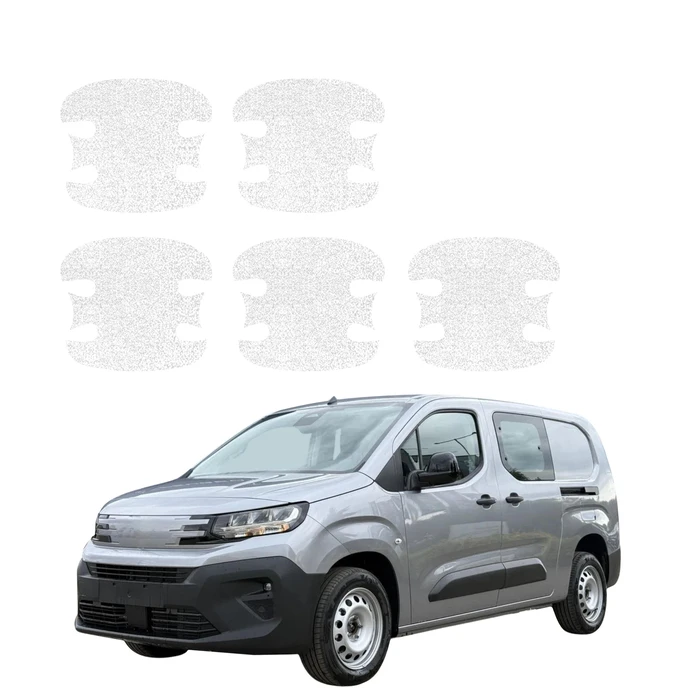 GrizzGlass HeavyDuty White Door Handle Protective Film Peugeot Partner (2018-2026) [5in1]