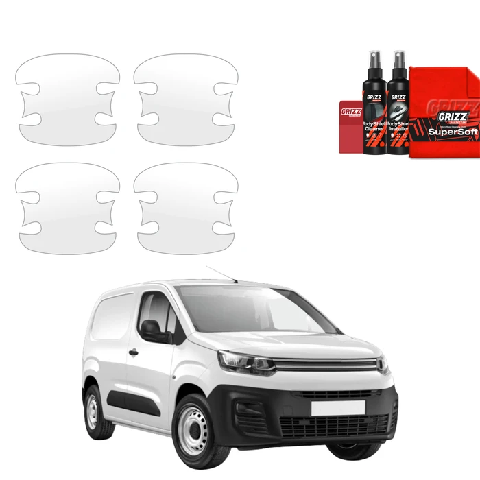 GrizzGlass BodyShield Door Handle Protective Film Citroen Berlingo VAN (2018-2026) [4in1]