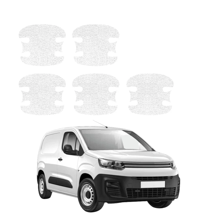 GrizzGlass HeavyDuty White Door Handle Protective Film Citroen Berlingo VAN (2018-2026) [5in1]