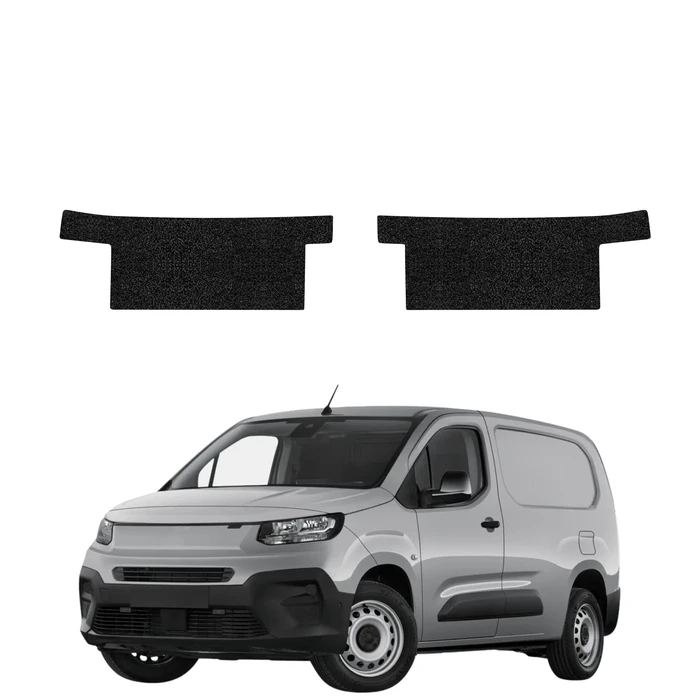 GrizzGlass HeavyDuty Black Front Door Sill Without Notch Protective Film Fiat Doblo Cargo (2018-2026) [2in1]