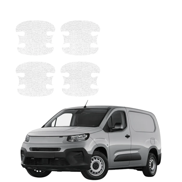 GrizzGlass HeavyDuty White Door Handle Protective Film Fiat Doblo Cargo (2018-2026) [4in1]