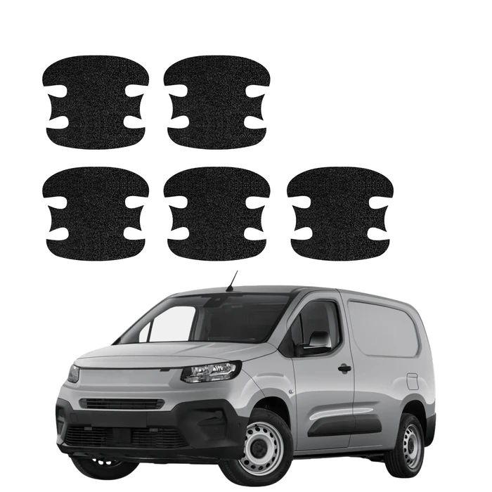 GrizzGlass HeavyDuty Black Door Handle Protective Film Fiat Doblo Cargo (2018-2026) [5in1]