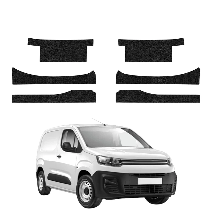 GrizzGlass HeavyDuty Black Door Sill Protective Film Citroen Berlingo VAN (2018-2026) [6in1]