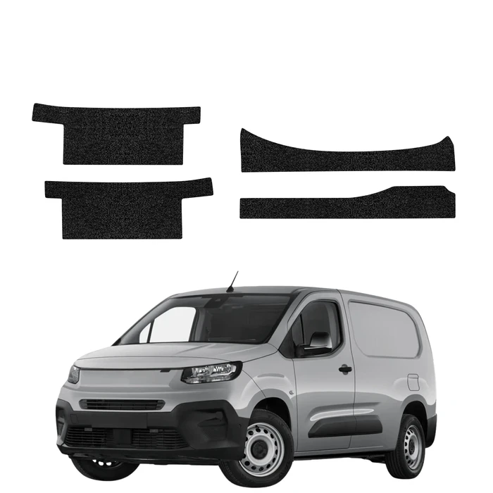 GrizzGlass HeavyDuty Black Door Sill Protective Film Fiat Doblo Cargo (2018-2026) [4in1]