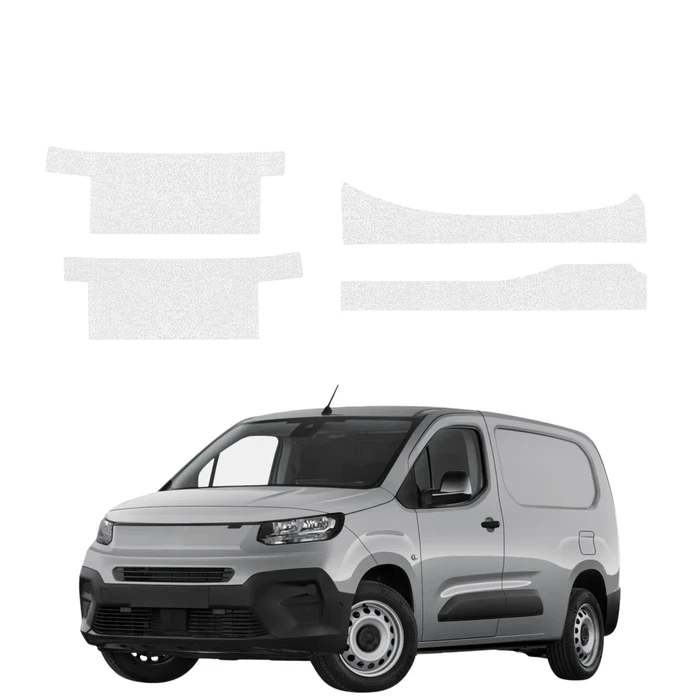 GrizzGlass HeavyDuty Clear Door Sill Protective Film Fiat Doblo Cargo (2018-2026) [4in1]