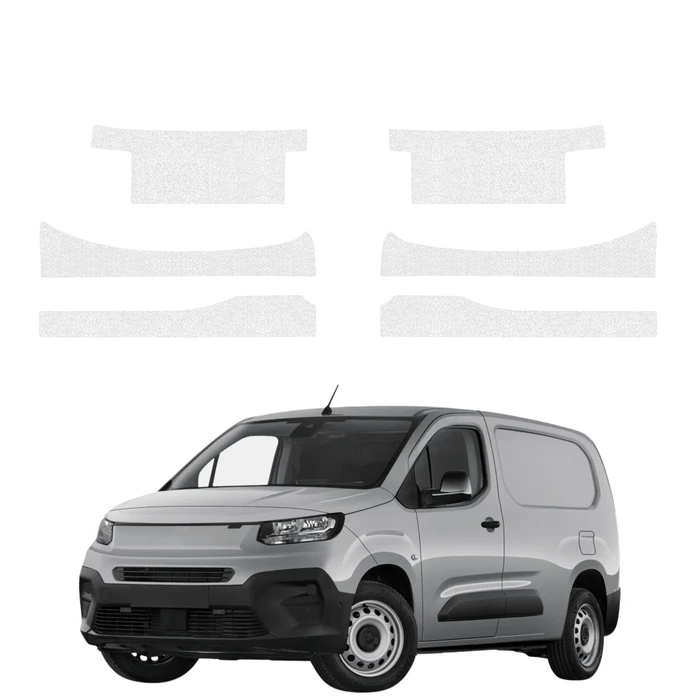 GrizzGlass HeavyDuty Clear Door Sill Protective Film Fiat Doblo Cargo (2018-2026) [6in1]