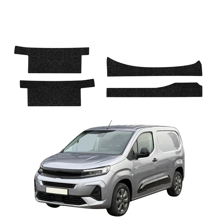 GrizzGlass HeavyDuty Black Door Sill Protective Film Opel Combo Cargo (2018-2026) [4in1]